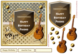 Happy Birthday Friend Decoupage Topper