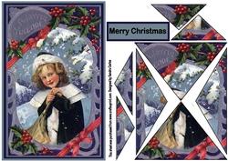 Christmas Holly Triangular Card