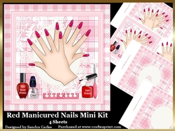 Red Manicured Nails Mini Kit