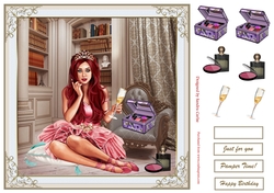 Glamorous Girl Decoupage Topper 3