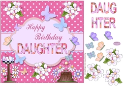 Happy Birthday Daughter Pink Topper