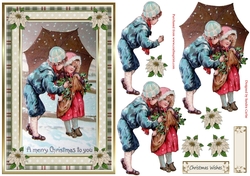 Merry Christmas Decoupage Topper