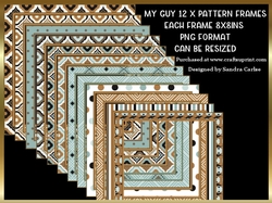 My Guy Male themed Pattern Frames Kit
