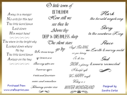 Christmas Carols Wordart Kit 5