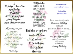 Birthday Wordart Sentiment Kit 3