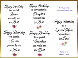 Special Birthday Wordart Kit