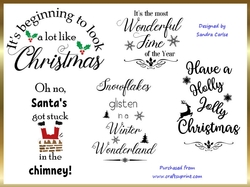 Christmas Time Wordart Quotes Kit 7