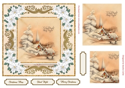 Christmas Silent Night White Poinsettia Topper