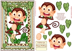Fun in the Jungle Decoupage Topper