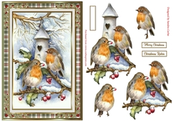 Christmas Vintage Robins Topper