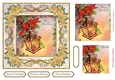 Christmas Blessings Vintage Topper Gold Poinsettia