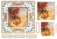 Christmas Blessings Vintage Topper White Poinsettia