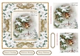 Christmas Greetings Vintage Topper White Poinsettia