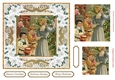 Seasons Greetings Pyramid Topper White Poinsettia
