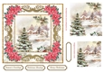Snowy Rooftops Pyramid Topper Red Poinsettia