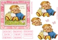 I could hug you 6x6ins Vintage Birthday/Anniversary Topper