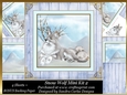 Snow Wolf Decoupage 8x8ins Mini Kit 2