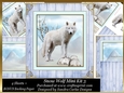 Snow Wolf Decoupage 8x8ins Mini Kit 3