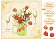 Pretty Tulips Birthday Decoupage Topper 3