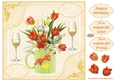 Pretty Tulips Birthday Decoupage Topper 4