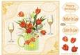 Pretty Tulips Birthday Decoupage Topper 5