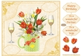 Pretty Tulips Birthday Decoupage Topper 6