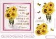 Sunflower Birthday Decoupage 7x7ins Topper