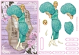 Female Birthday Vintage Lady Decoupage Topper 2