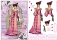 Female Birthday Vintage Lady Decoupage Topper 6