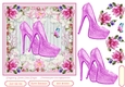 Female Birthday Glitter Shoes 7x7ins Topper 3