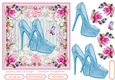 Female Birthday Glitter Shoes 7x7ins Topper 4