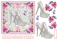 Female Birthday Glitter Shoes 7x7ins Topper 7