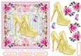 Female Birthday Glitter Shoes 7x7ins Topper 8