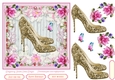 Female Birthday Lace Shoes 7x7ins Topper 2