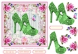Female Birthday Diamond Shoes 7x7ins Topper 7