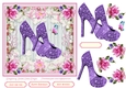 Female Birthday Diamond Shoes 7x7ins Topper 9