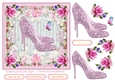 Female Birthday Lace Shoes 7x7ins Topper 7