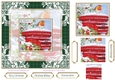 Christmas Vintage Robin Scene Lace Filigree Topper 1