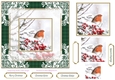 Christmas Robin in Snow Vintage Lace Filigree Topper 1