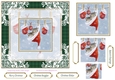 Christmas Snuggles 7x7ins Vintage Lace Filigree Topper 1