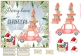 Driving Home for Christmas 7x7ins Topper 1