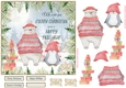 Christmas Happy Penguin 7x7ins Topper 1