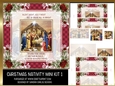 Christmas Vintage Nativity 8x8ins Mini Kit 1