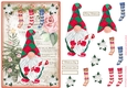 Christmas Nordic Watercolour Gnome Decoupage Topper 8