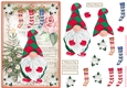 Christmas Nordic Watercolour Gnome Decoupage Topper 9
