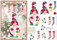 Christmas Nordic Watercolour Gnome Decoupage Topper 10