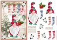 Christmas Nordic Watercolour Gnome Decoupage Topper 11