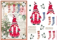 Christmas Nordic Watercolour Gnome Decoupage Topper 15