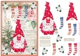 Christmas Nordic Watercolour Gnome Decoupage Topper 17