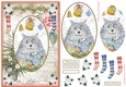 So cute Christmas Animals Decoupage Topper 9